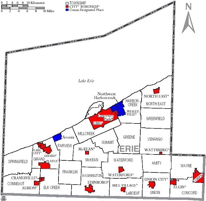 Township Map of Erie County, Pa.