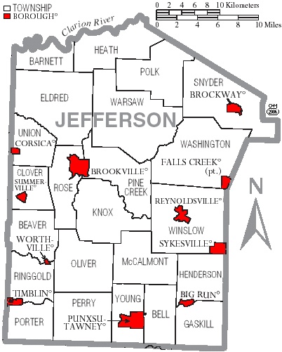 Township Map of Jefferson County, Pa.