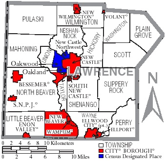 Township Map of Lawrence County, Pa.