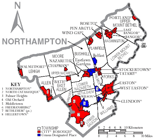 Township Map of Northampton County, Pa.