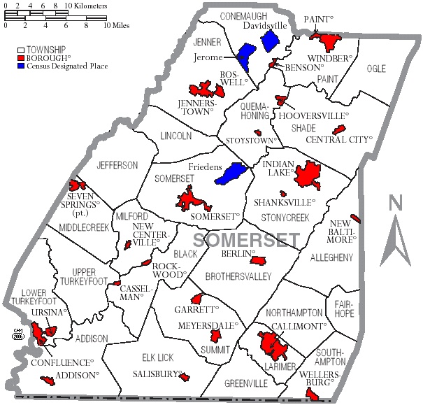 Township Map of Somerset County, Pa.