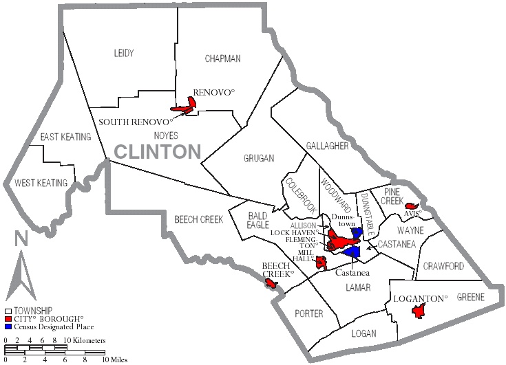 Township map of Clinton County, Pa.