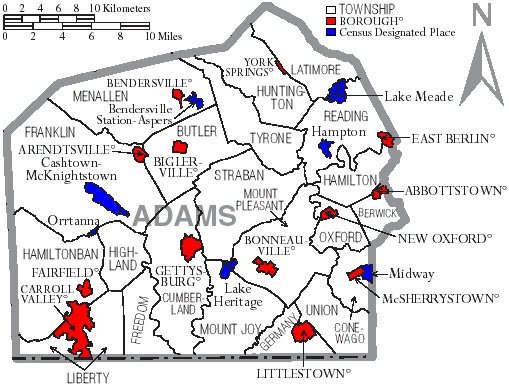 Township map of Adams County, Pa.