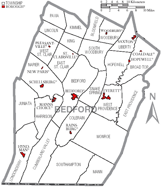 Bedford Map 