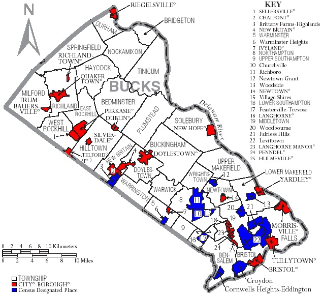 Township map of Bucks County, Pa.