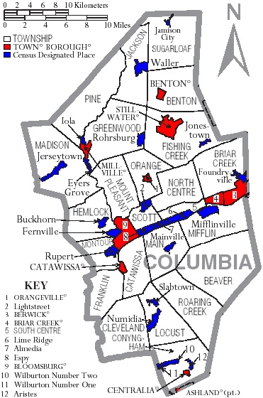 Township Map of Columbia County, Pa.