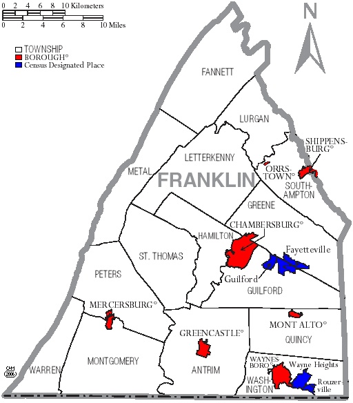 Township Map of Franklin County, Pa.