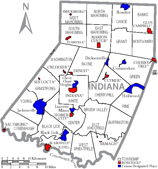 Township Map of Indiana County, Pa.