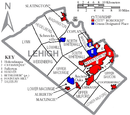 Township Map of Lehigh County, Pa.