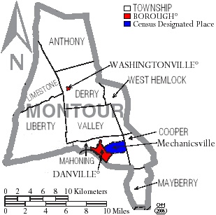 Township Map of Montour County, Pa.