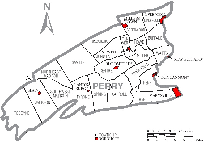 Township Map of Perry County, Pa.