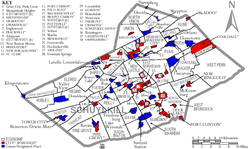 Township Map of Schuylkill County, Pa.