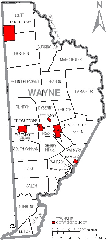 Township Map of Wayne County, Pa.