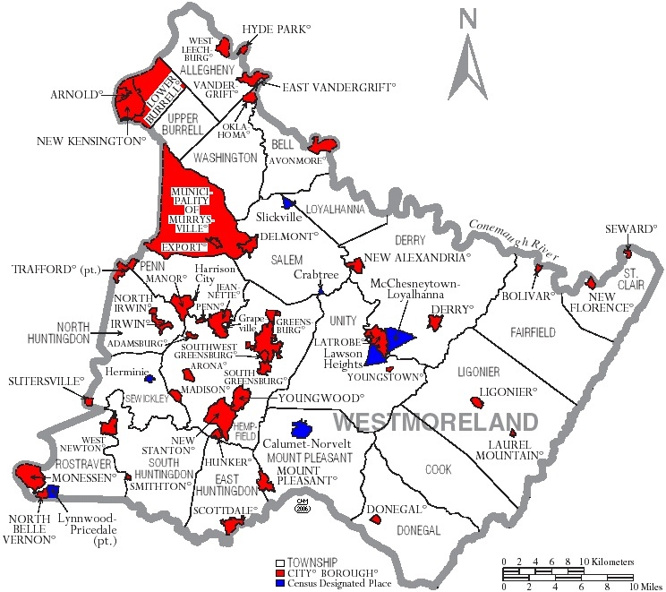 Township Map of Westmoreland County, Pa.