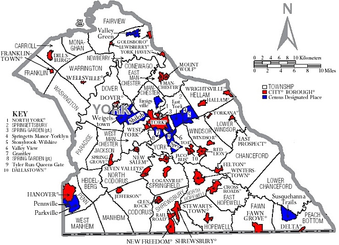 Township Map of York County, Pa.