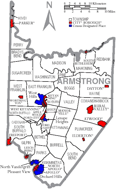 Township map of Armstrong County, Pa.